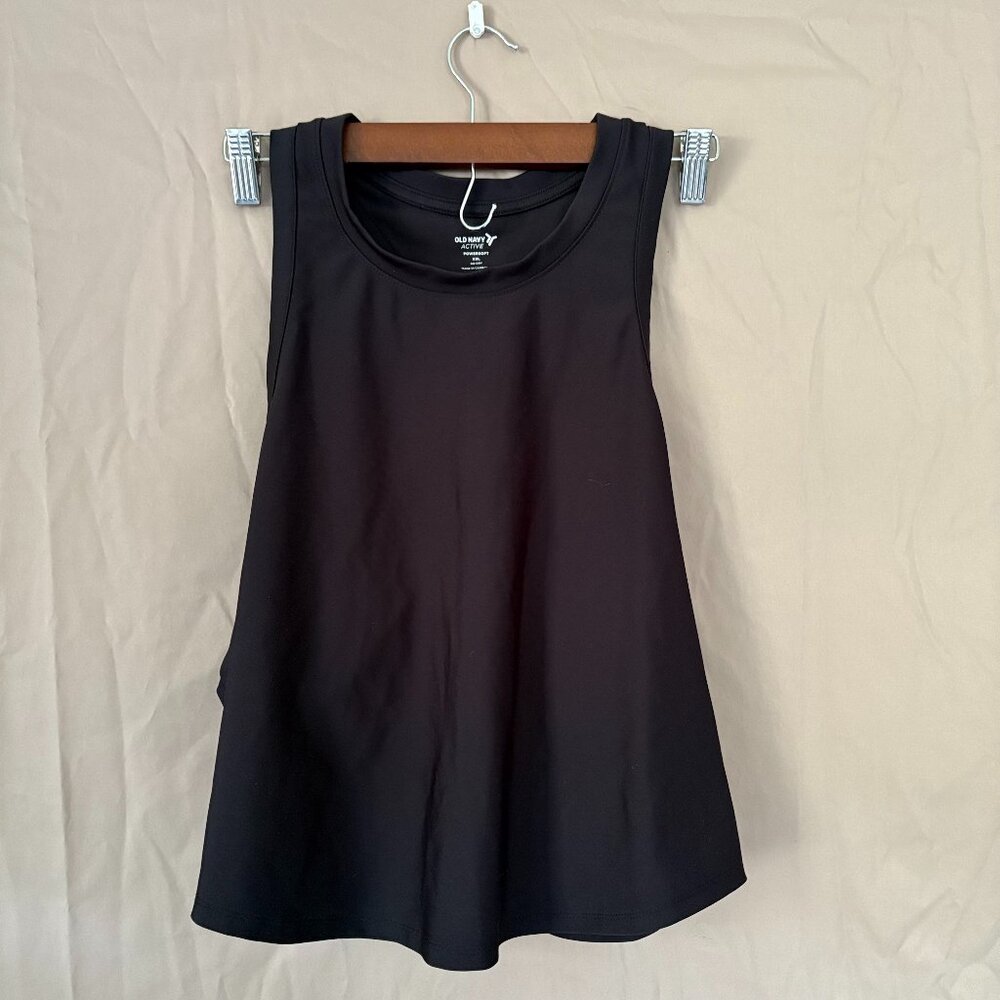 Old Navy Active PowerSoft Women's XXL Cropped Tank Black Workout Active Running